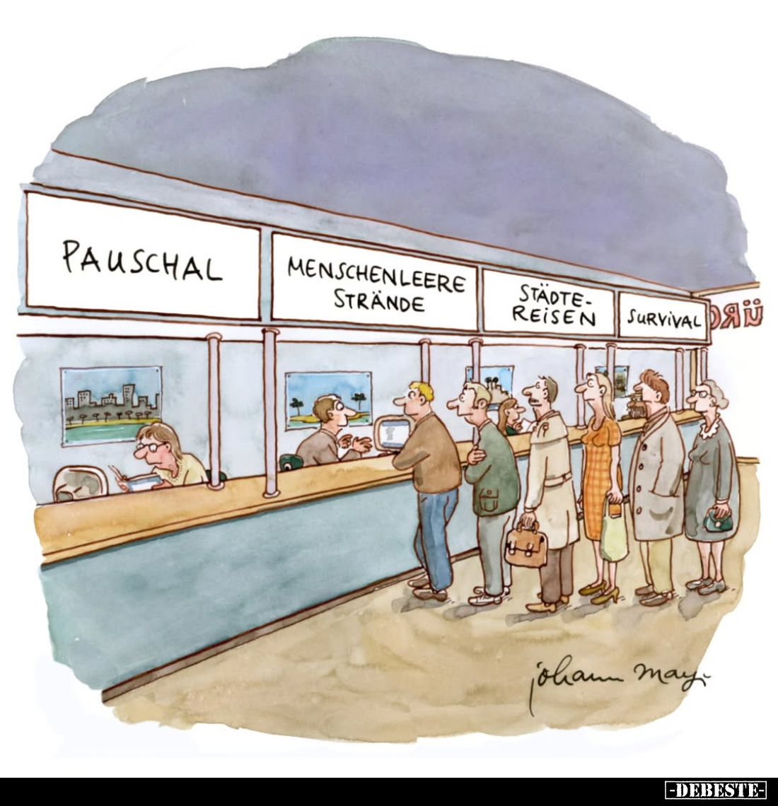 Menschenleere Strände.