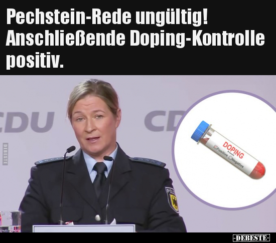 Pechstein-Rede ungültig! Anschließende Doping-Kontrolle.. - Lustige Bilder | DEBESTE.de