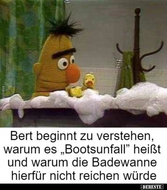 Bert beginnt zu verstehen, warum... - Lustige Bilder | DEBESTE.de