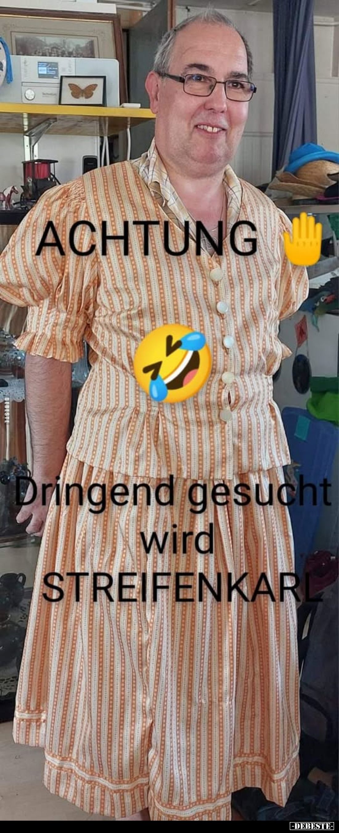 ACHTUNG
Dringend gesucht
wird
STREIFENKAR