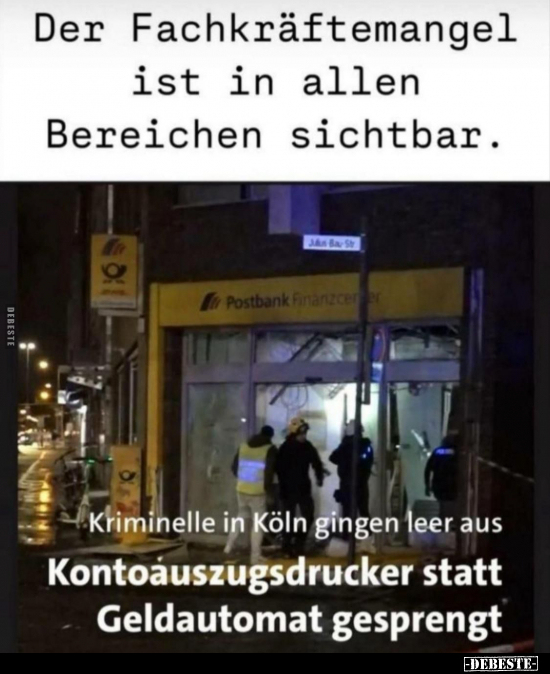 Der Fachkräftemangel ist in allen Bereichen sichtbar... - Lustige Bilder | DEBESTE.de