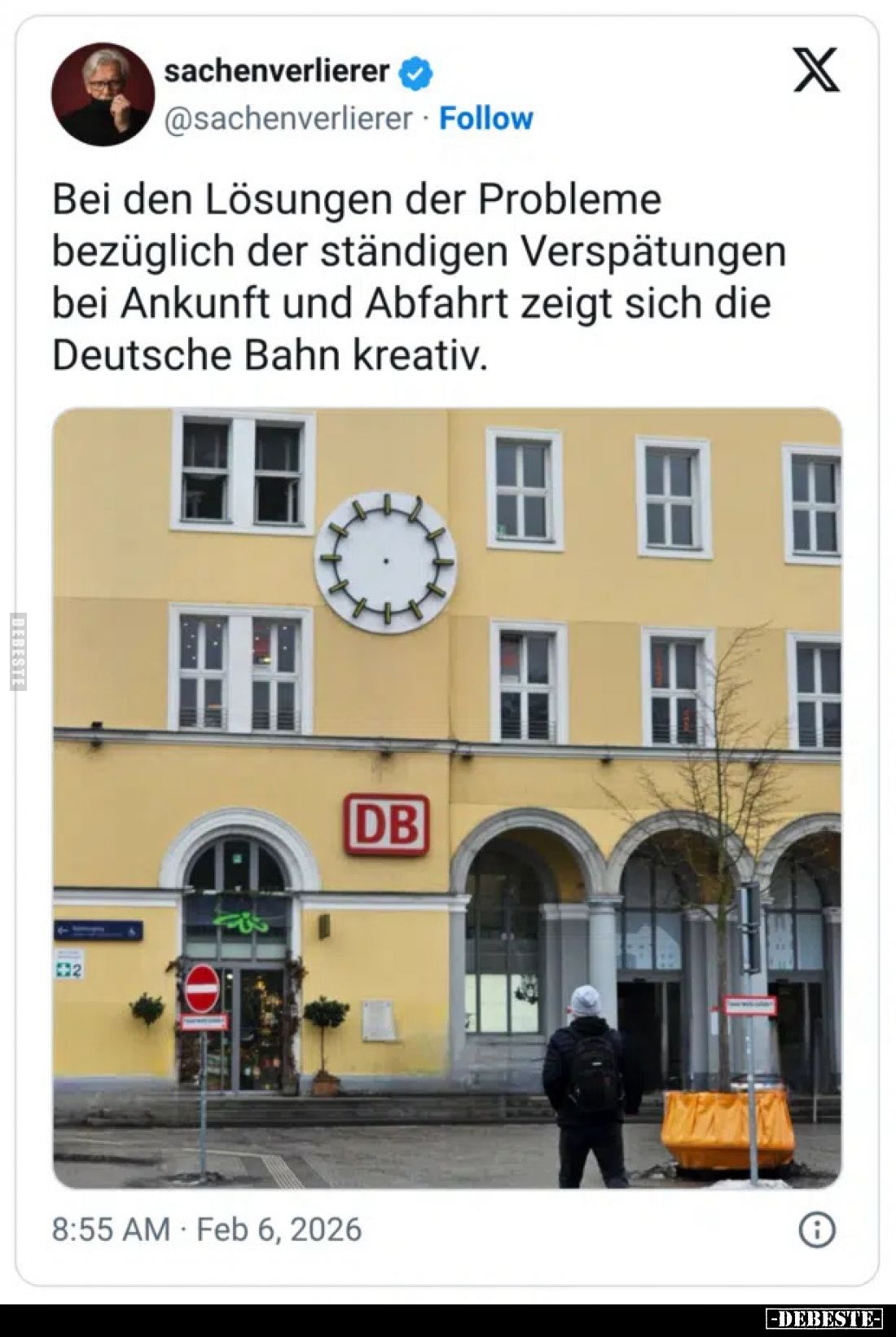 Bei den Lösungen der Probleme bezüglich der ständigen Verspätungen bei Ankunft und Abfahrt zeigt sich die Deutsche Bahn kreat...