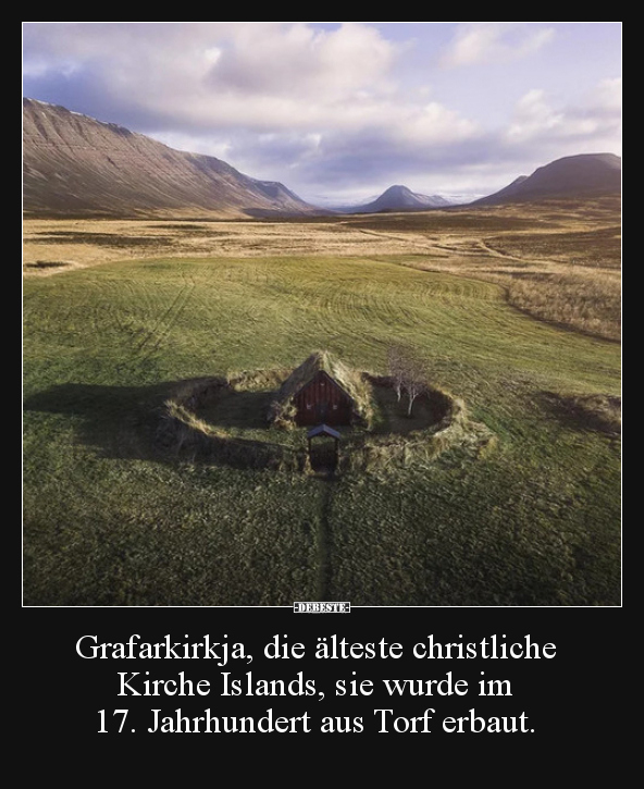 Grafarkirkja, die älteste christliche Kirche Islands, sie.. - Lustige Bilder | DEBESTE.de