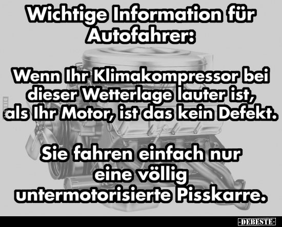 Wichtige Information für Autofahrer.. - Lustige Bilder | DEBESTE.de