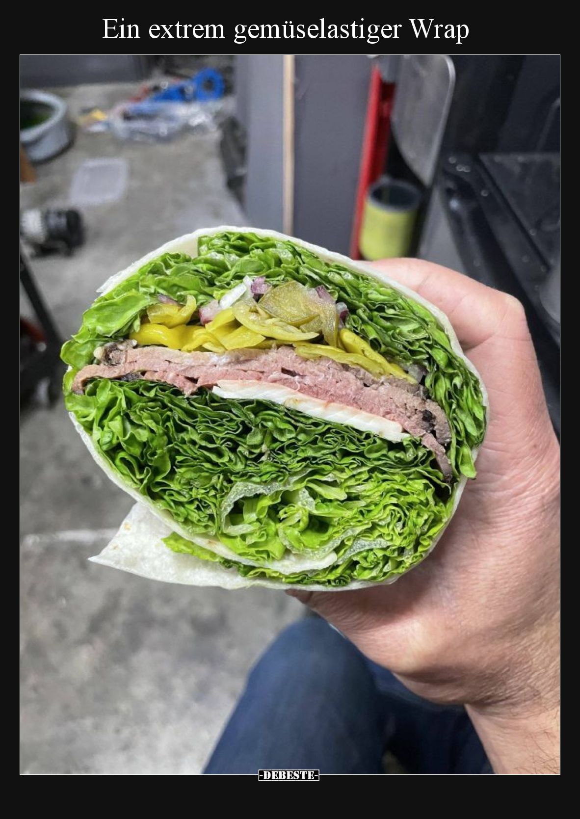 Ein extrem gemüselastiger Wrap