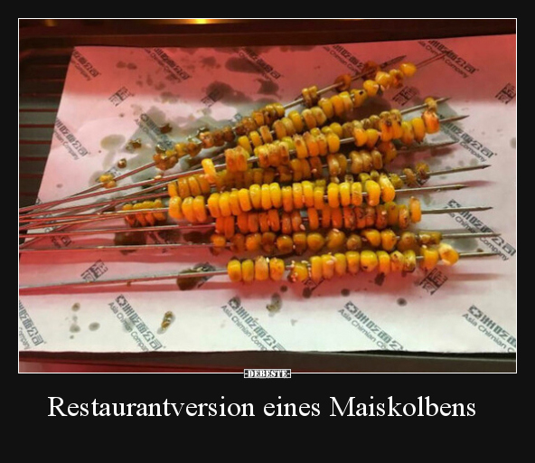 Restaurantversion eines Maiskolbens.. - Lustige Bilder | DEBESTE.de