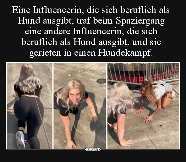 Eine Influencerin, die sich beruflich als Hund ausgibt.. - Lustige Bilder | DEBESTE.de