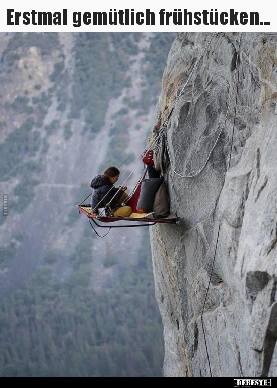Erstmal gemütlich frühstücken...