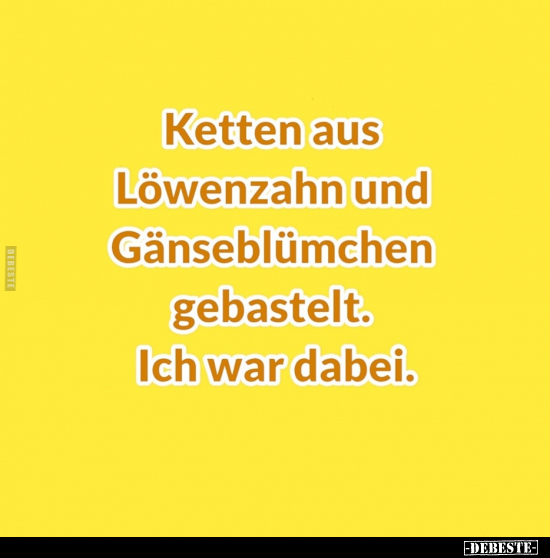 Ketten aus Löwenzahn und Gänseblümchen gebastelt... - Lustige Bilder | DEBESTE.de