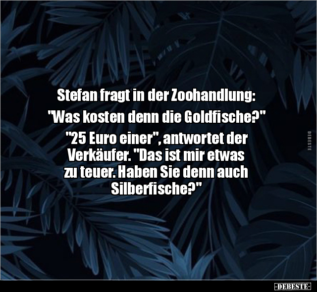 Stefan fragt in der Zoohandlung: "Was kosten denn die.." - Lustige Bilder | DEBESTE.de