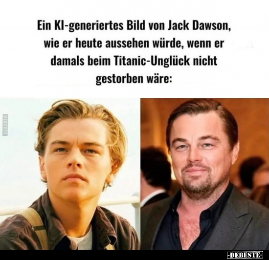 Ein KI-generiertes Bild von Jack Dawson.. - Lustige Bilder | DEBESTE.de