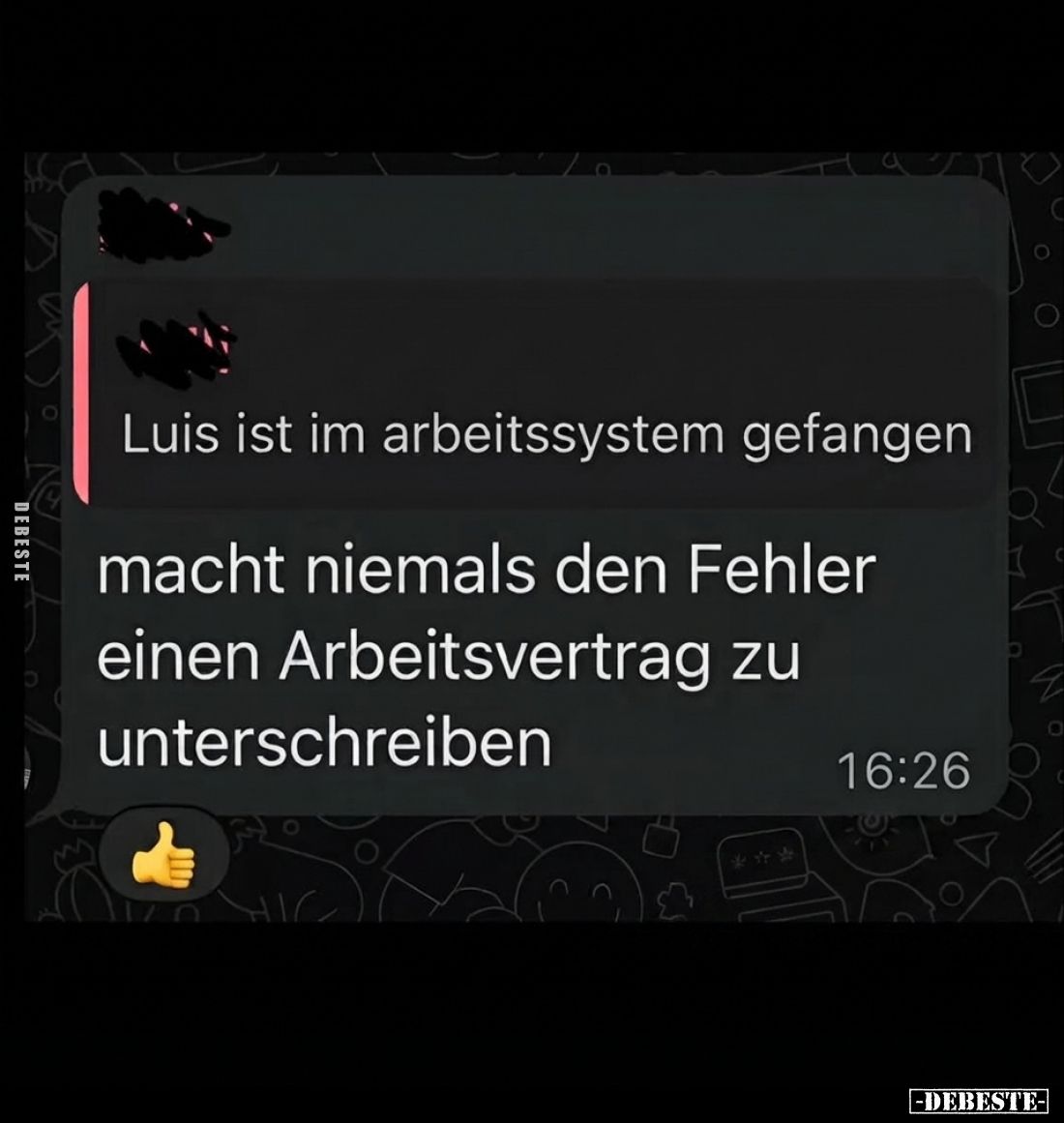 Luis ist im arbeitssystem gefangen
-
macht niemals den Fehler einen Arbeitsvertrag zu unterschreiben
