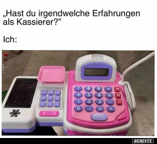 "Hast du irgendwelche Erfahrungen als Kassierer?".. - Lustige Bilder | DEBESTE.de