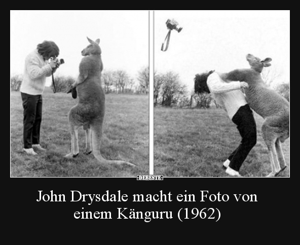 John Drysdale macht ein Foto von einem Känguru (1962).. - Lustige Bilder | DEBESTE.de