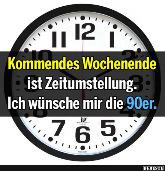Kommendes Wochenende..