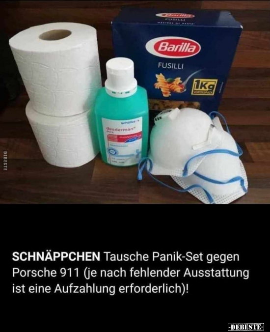 SCHNÄPPCHEN Tausche Panik-Set gegen Porsche 911... - Lustige Bilder | DEBESTE.de