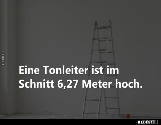 Eine Tonleiter ist im Schnitt 6,27 Meter hoch.. - Lustige Bilder | DEBESTE.de