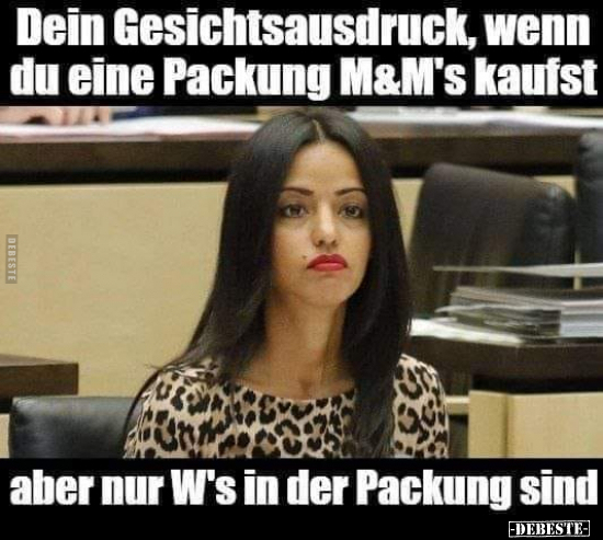 Dein Gesichtsausdruck, wenn du eine Packung M&M's.. - Lustige Bilder | DEBESTE.de