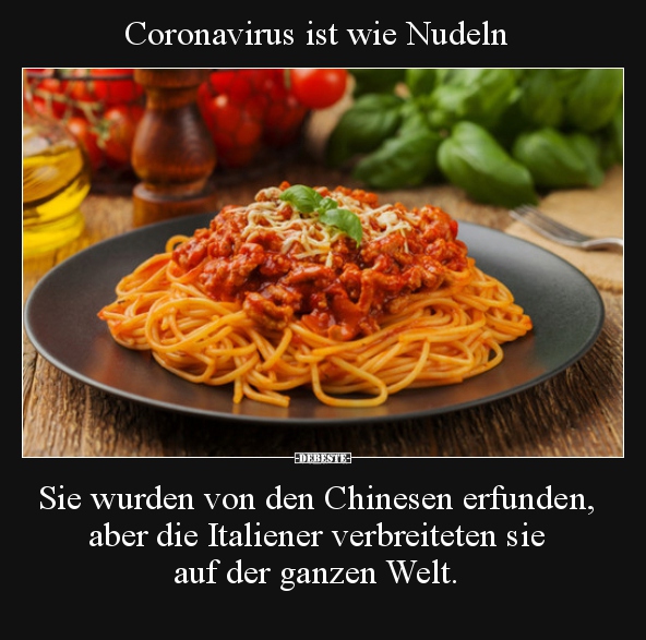 Coronavirus ist wie Nudeln.. - Lustige Bilder | DEBESTE.de