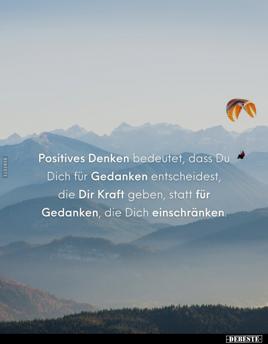 Positives Denken bedeutet, dass Du Dich für Gedanken.. - Lustige Bilder | DEBESTE.de