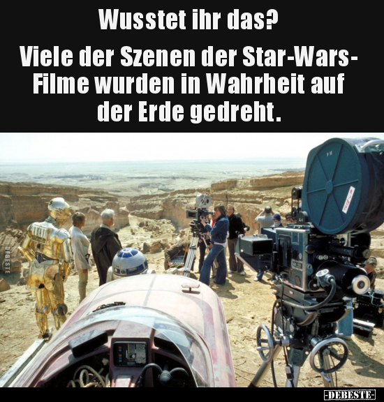 Wusstet ihr das? Viele der Szenen der Star-Wars-Filme.. - Lustige Bilder | DEBESTE.de
