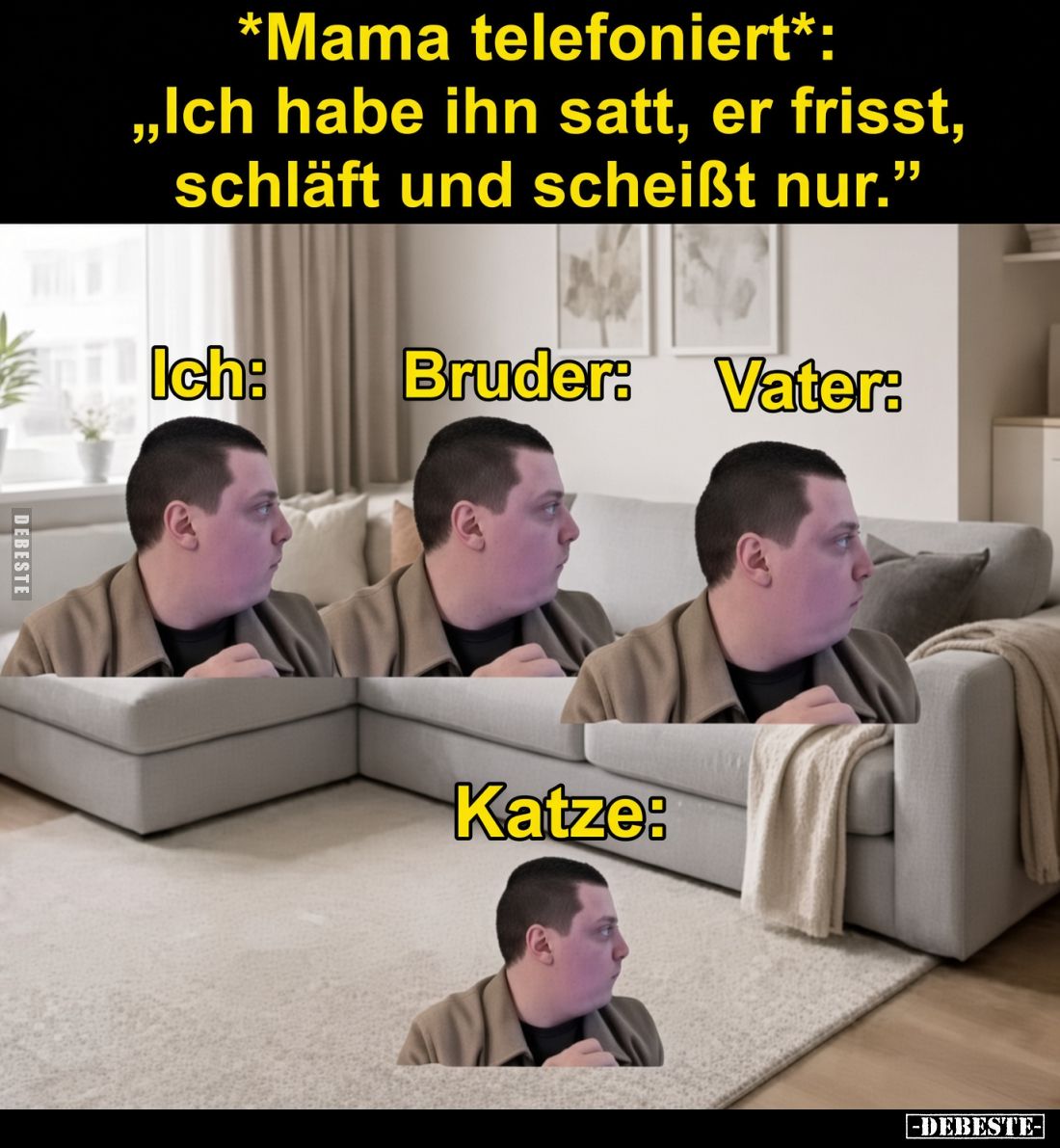 Mama telefoniert: "Ich habe ihn satt, er frisst, schläft.." - Lustige Bilder | DEBESTE.de