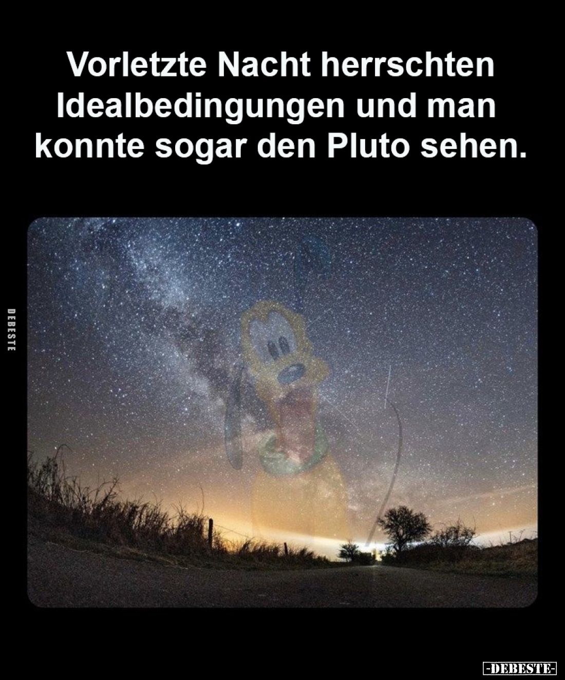 Vorletzte Nacht herrschten
Idealbedingungen und man konnte sogar den Pluto sehen.