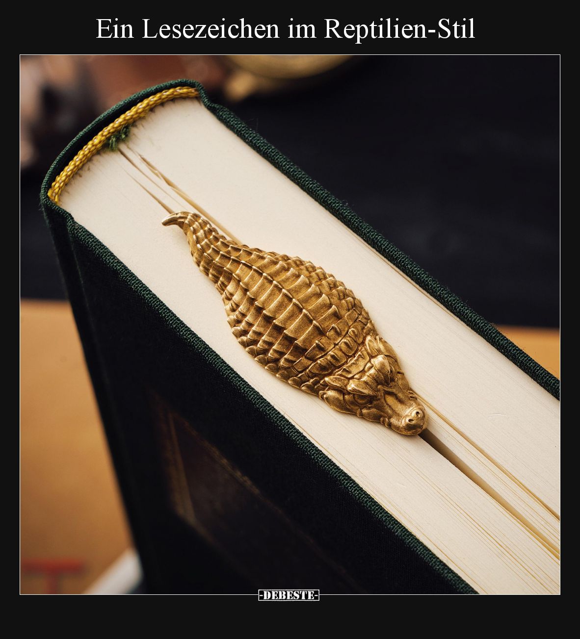 Ein Lesezeichen im Reptilien-Stil