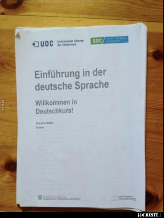 Einführung in der deutsche Sprache.. - Lustige Bilder | DEBESTE.de