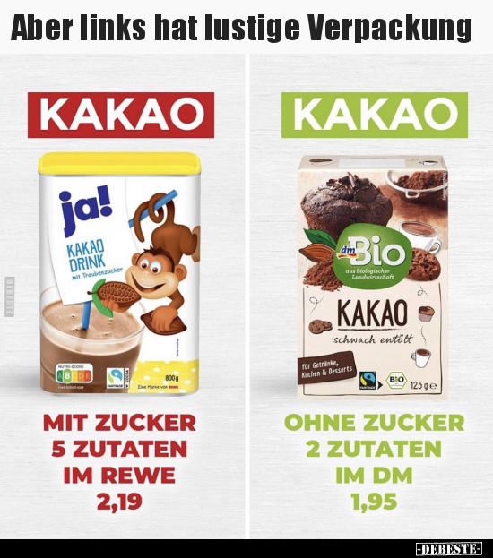 Aber links hat lustige Verpackung.. - Lustige Bilder | DEBESTE.de