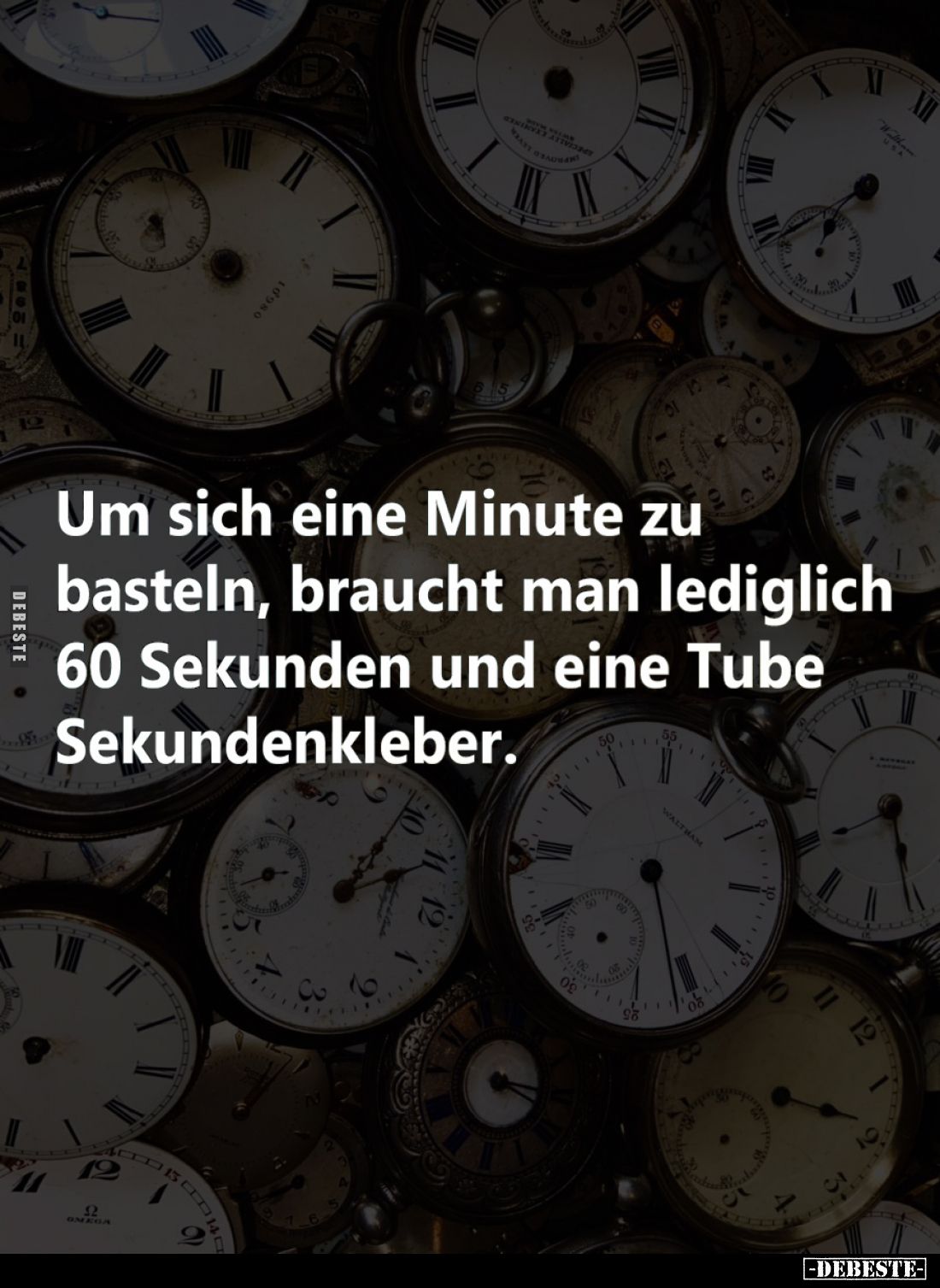 Um sich eine Minute zu basteln, braucht man lediglich 60 Sekunden und eine Tube Sekundenkleber.