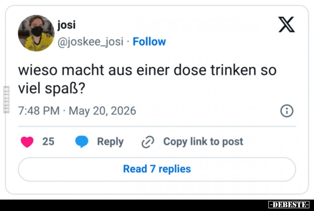 Wieso macht aus einer Dose trinken so viel Spaß?