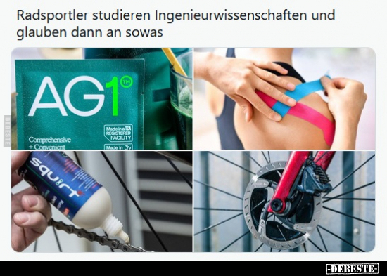 Radsportler studieren Ingenieurwissenschaften.. - Lustige Bilder | DEBESTE.de