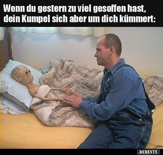 Wenn du gestern zu viel gesoffen hast, dein Kumpel sich.. - Lustige Bilder | DEBESTE.de