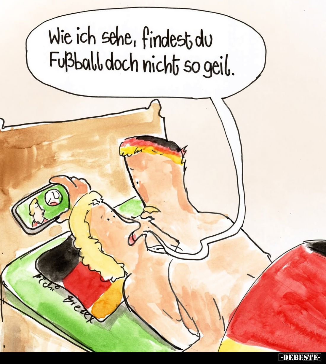 Wie ich sehe, findest du Fußball doch nicht so geil.