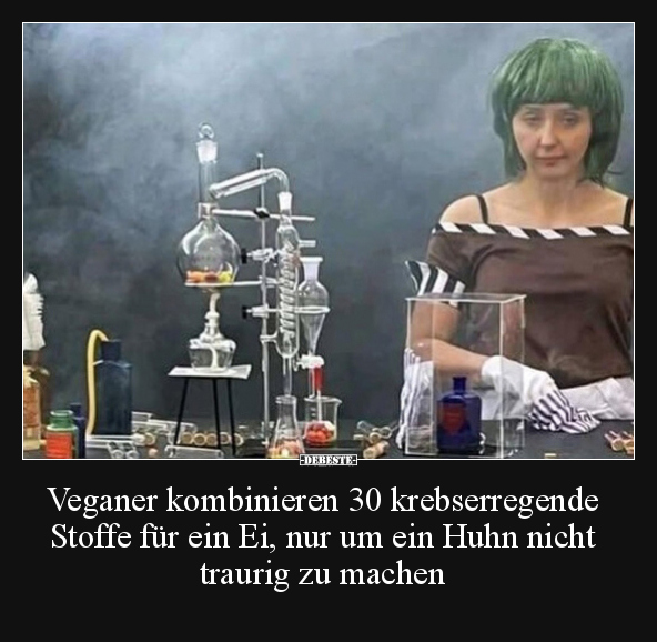 Veganer kombinieren 30 krebserregende Stoffe für ein Ei.. - Lustige Bilder | DEBESTE.de