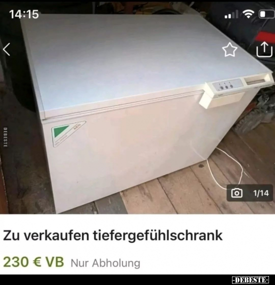 Zu verkaufen tiefergefühlschrank... - Lustige Bilder | DEBESTE.de