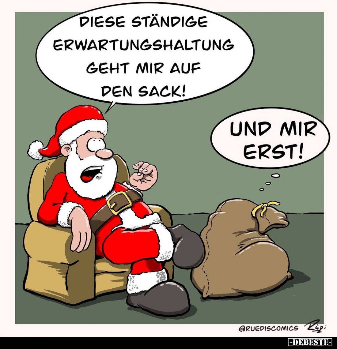 Diese ständige Erwartungshaltung geht mir auf den Sack!
Und mir erst!