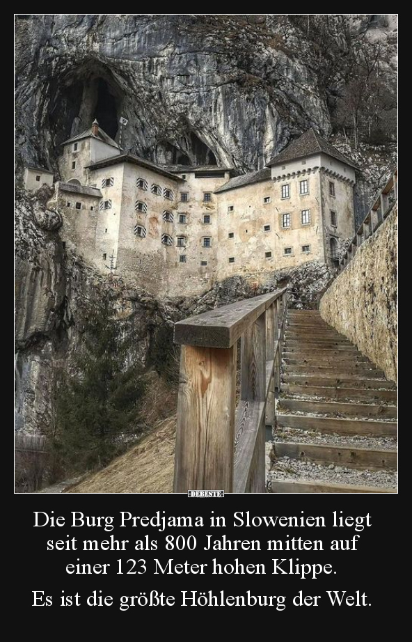 Die Burg Predjama in Slowenien.. - Lustige Bilder | DEBESTE.de