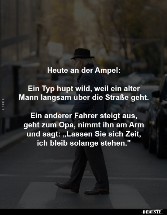 Heute, Ampel, Alter Mann, Alter, Mann, Langsam, Zeit