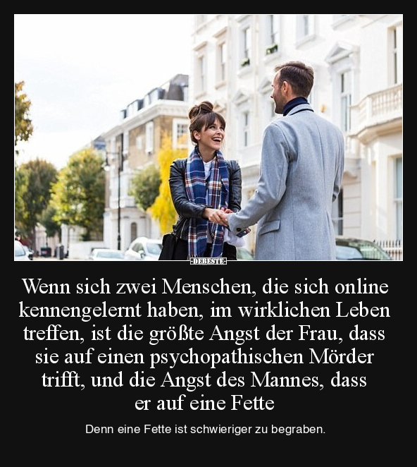 Wenn sich zwei Menschen, die sich online kennengelernt.. - Lustige Bilder | DEBESTE.de