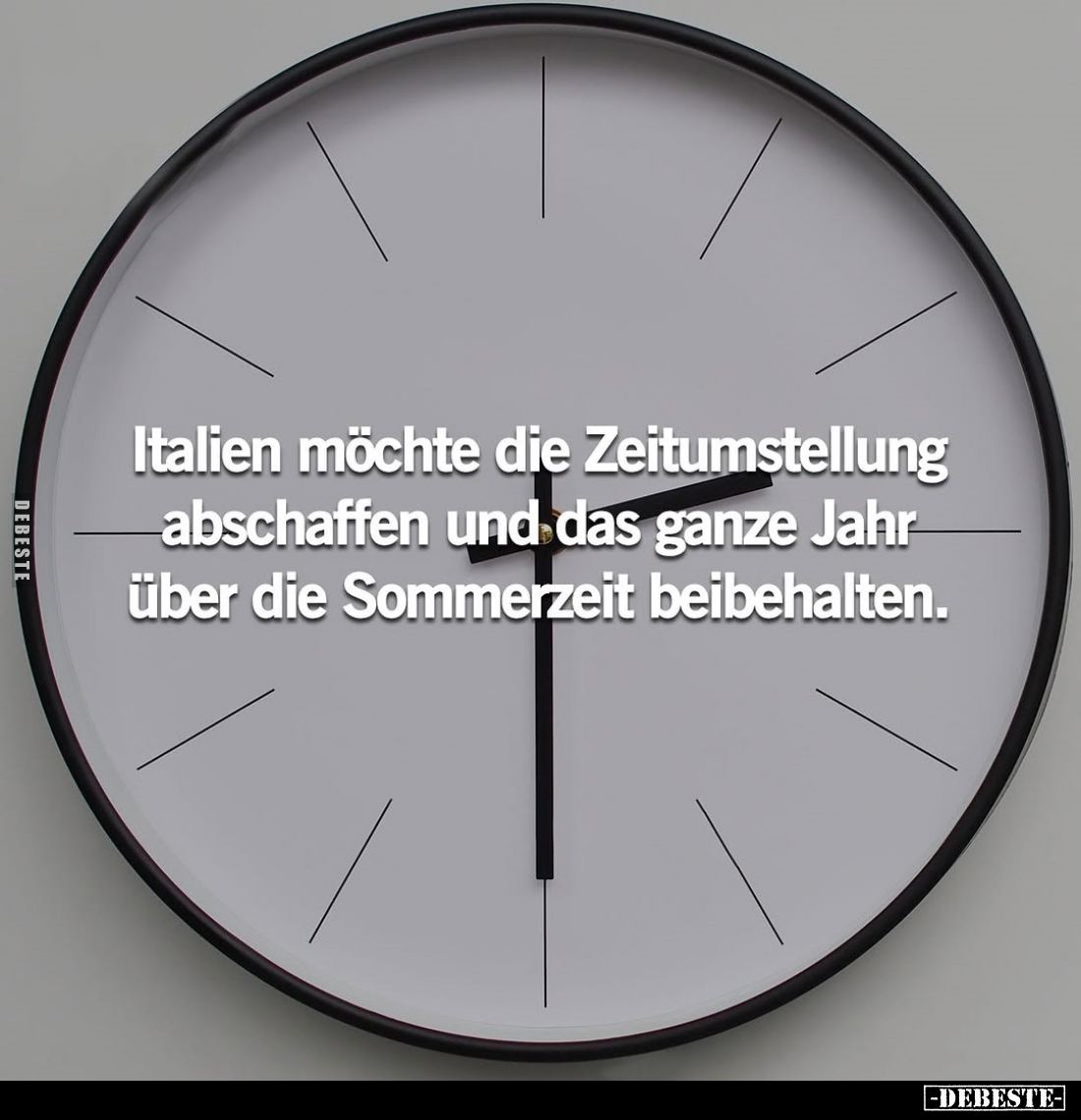 Italien möchte die Zeitumstellung abschaffen und das ganze Jahr über die Sommerzeit beibehalten.