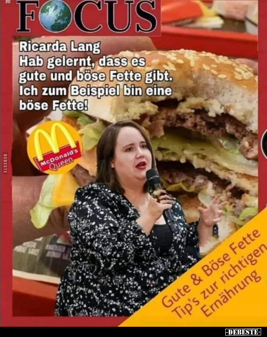Ricarda Lang hab gelernt, dass es gute und böse Fette gibt... - Lustige Bilder | DEBESTE.de