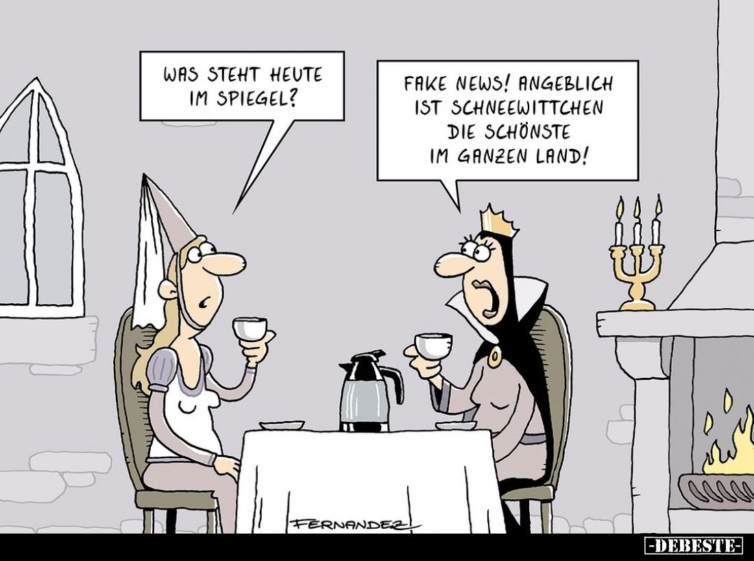Was steht heute im Spiegel?
-
Fake News! Angeblich ist Schneewittchen die Schönste im ganzen Land!