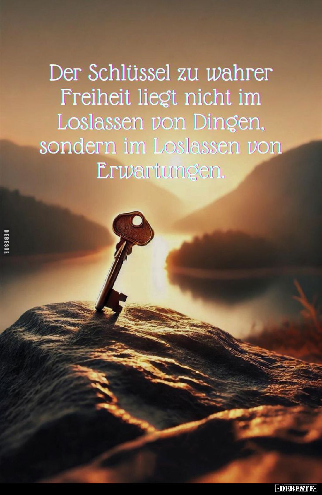 Der Schlüssel zu wahrег Freiheit liegt nicht im Loslassen von Dingen, sondern im Loslassen von Erwartungen.