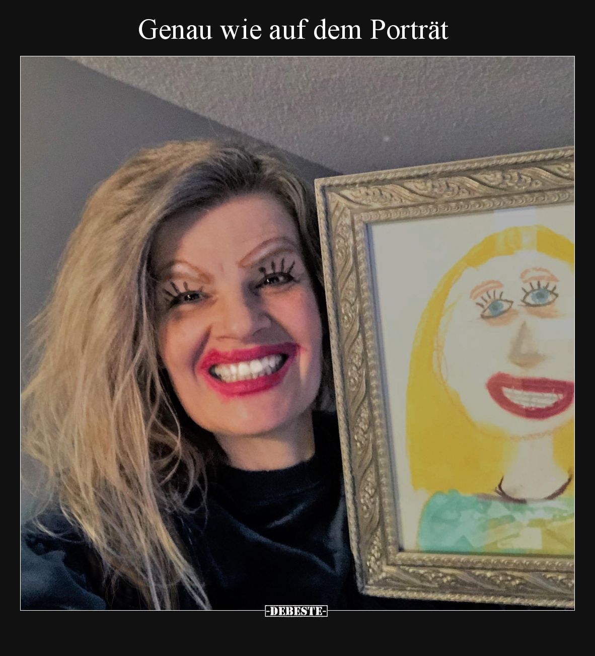 Genau wie auf dem Porträt