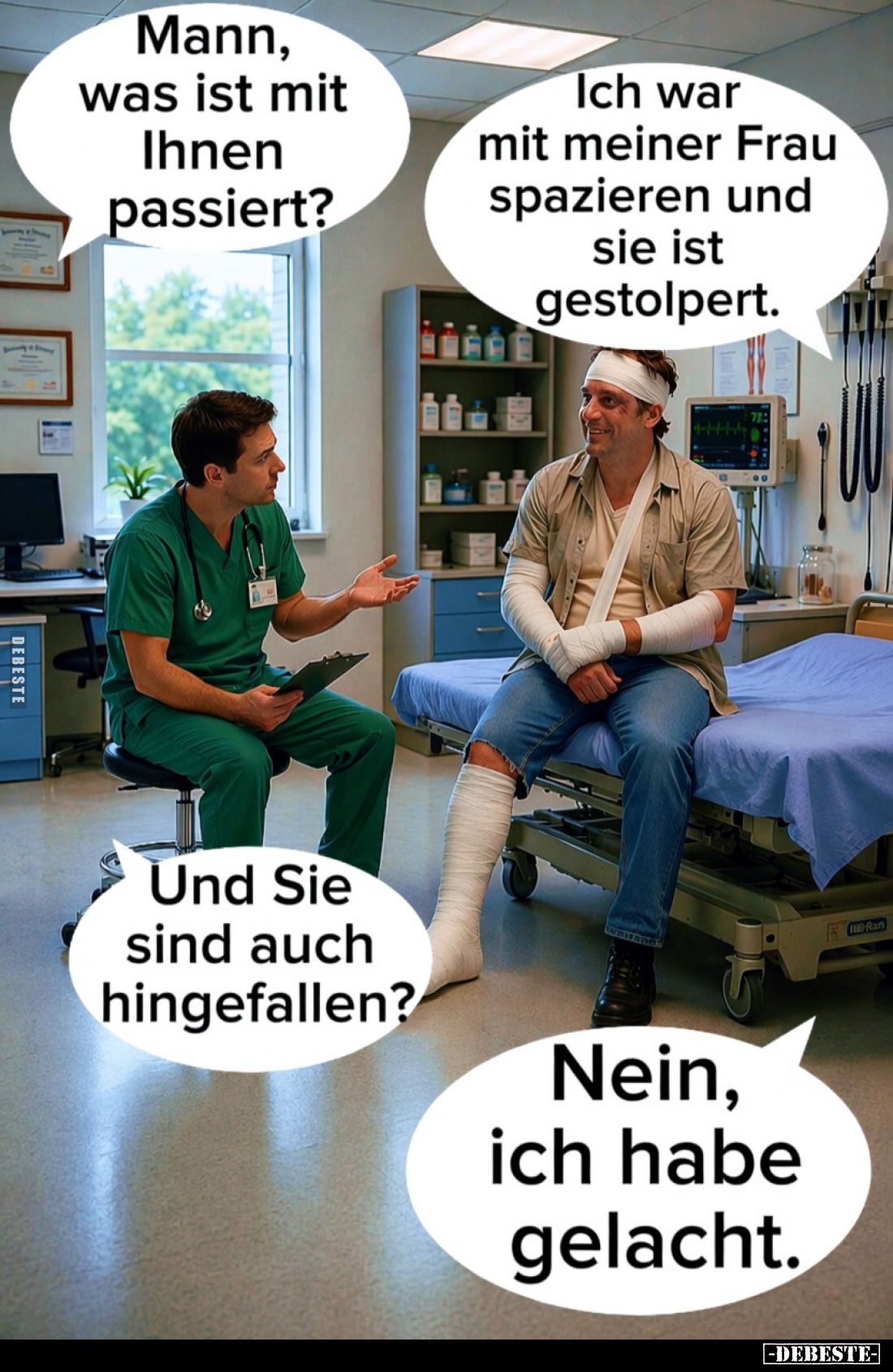 Mann, was ist mit Ihnen passiert? Ich war mit meiner Frau.. - Lustige Bilder | DEBESTE.de