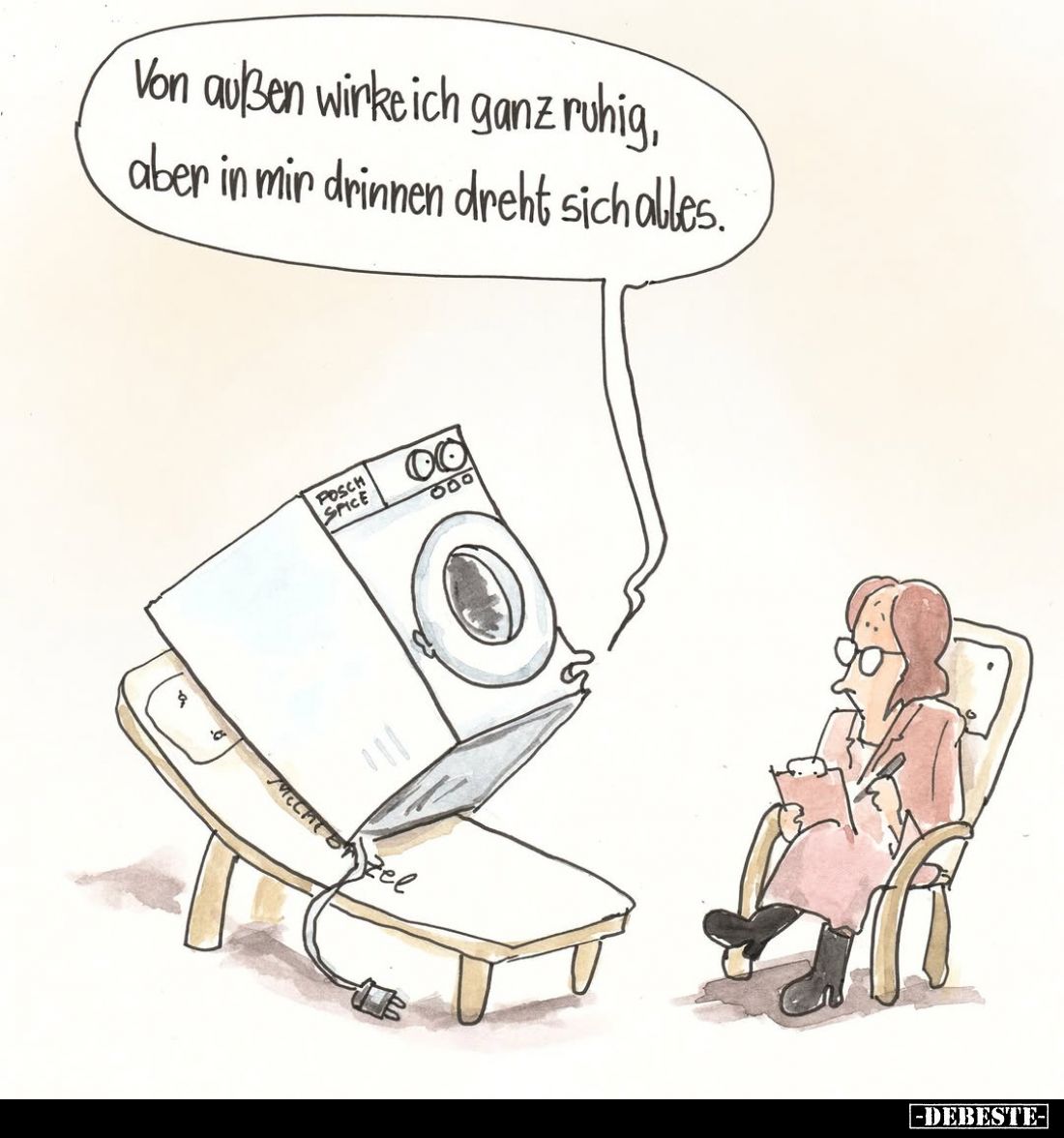 Von außen wirke ich ganz ruhig, aber in mir drinnen dreht sich alles.