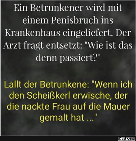 Ein Betrunkener wird mit einen..