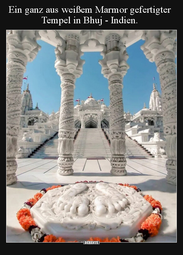 Ein ganz aus weißem Marmor gefertigter Tempel in Bhuj -.. - Lustige Bilder | DEBESTE.de